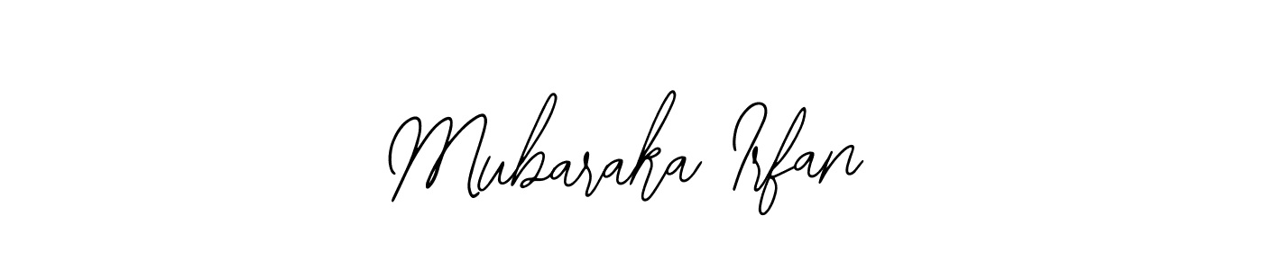 Use a signature maker to create a handwritten signature online. With this signature software, you can design (Bearetta-2O07w) your own signature for name Mubaraka Irfan. Mubaraka Irfan signature style 12 images and pictures png