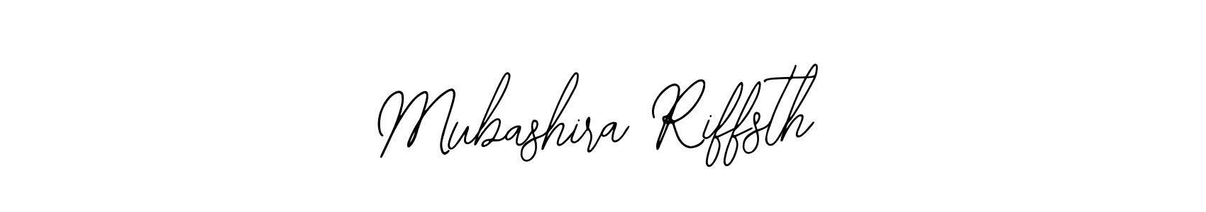 How to Draw Mubashira Riffsth signature style? Bearetta-2O07w is a latest design signature styles for name Mubashira Riffsth. Mubashira Riffsth signature style 12 images and pictures png