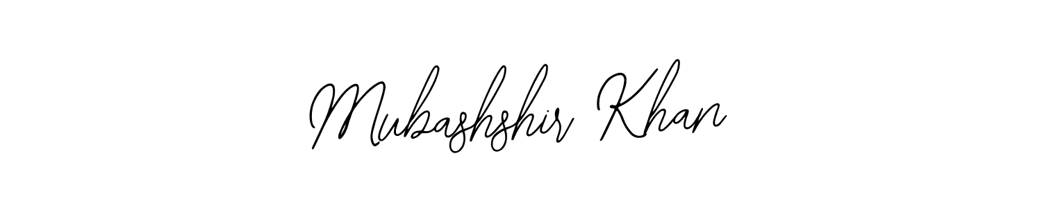 Design your own signature with our free online signature maker. With this signature software, you can create a handwritten (Bearetta-2O07w) signature for name Mubashshir Khan. Mubashshir Khan signature style 12 images and pictures png