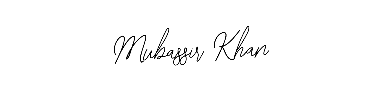 How to make Mubassir Khan name signature. Use Bearetta-2O07w style for creating short signs online. This is the latest handwritten sign. Mubassir Khan signature style 12 images and pictures png