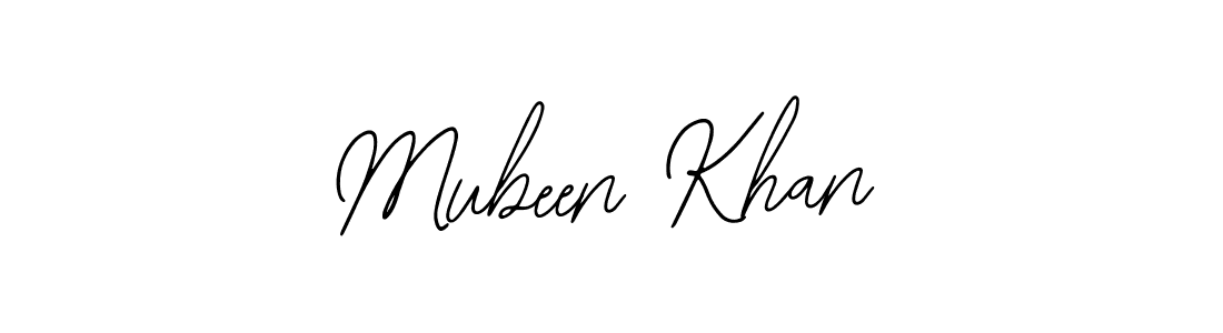 Mubeen Khan stylish signature style. Best Handwritten Sign (Bearetta-2O07w) for my name. Handwritten Signature Collection Ideas for my name Mubeen Khan. Mubeen Khan signature style 12 images and pictures png