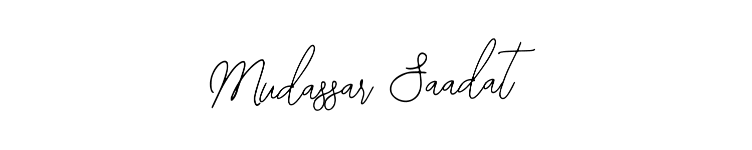 Make a beautiful signature design for name Mudassar Saadat. Use this online signature maker to create a handwritten signature for free. Mudassar Saadat signature style 12 images and pictures png