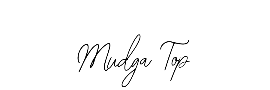 Use a signature maker to create a handwritten signature online. With this signature software, you can design (Bearetta-2O07w) your own signature for name Mudga Top. Mudga Top signature style 12 images and pictures png