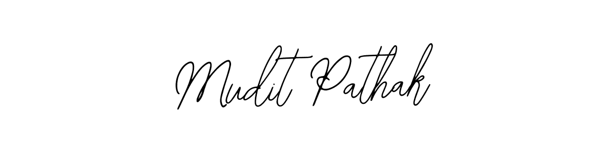 You should practise on your own different ways (Bearetta-2O07w) to write your name (Mudit Pathak) in signature. don't let someone else do it for you. Mudit Pathak signature style 12 images and pictures png