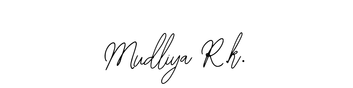 if you are searching for the best signature style for your name Mudliya R.k.. so please give up your signature search. here we have designed multiple signature styles  using Bearetta-2O07w. Mudliya R.k. signature style 12 images and pictures png