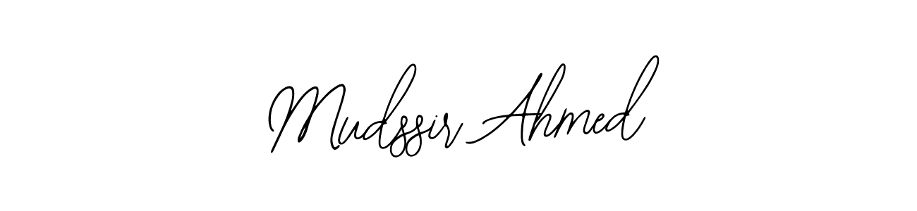How to make Mudssir Ahmed name signature. Use Bearetta-2O07w style for creating short signs online. This is the latest handwritten sign. Mudssir Ahmed signature style 12 images and pictures png