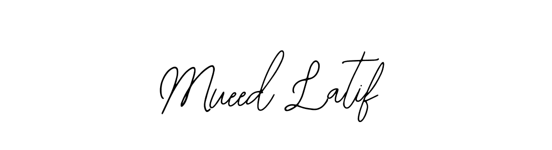 How to make Mueed Latif name signature. Use Bearetta-2O07w style for creating short signs online. This is the latest handwritten sign. Mueed Latif signature style 12 images and pictures png