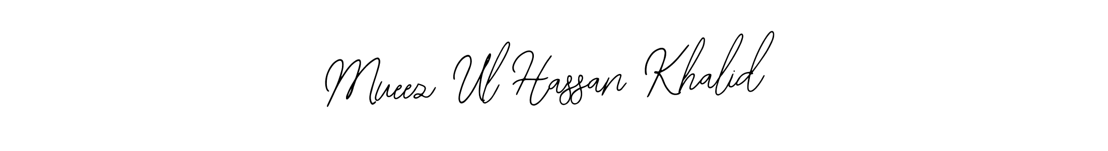 Make a beautiful signature design for name Mueez Ul Hassan Khalid. With this signature (Bearetta-2O07w) style, you can create a handwritten signature for free. Mueez Ul Hassan Khalid signature style 12 images and pictures png