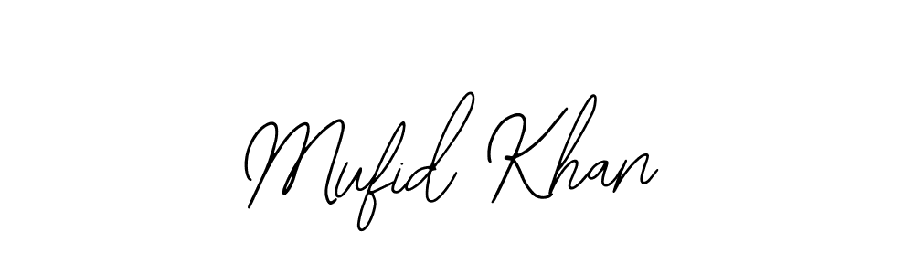 if you are searching for the best signature style for your name Mufid Khan. so please give up your signature search. here we have designed multiple signature styles  using Bearetta-2O07w. Mufid Khan signature style 12 images and pictures png