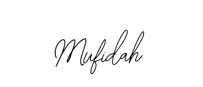 Use a signature maker to create a handwritten signature online. With this signature software, you can design (Bearetta-2O07w) your own signature for name Mufidah. Mufidah signature style 12 images and pictures png