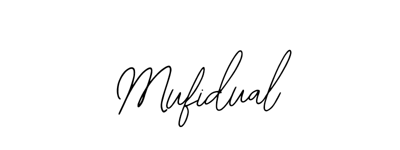 if you are searching for the best signature style for your name Mufidual. so please give up your signature search. here we have designed multiple signature styles  using Bearetta-2O07w. Mufidual signature style 12 images and pictures png