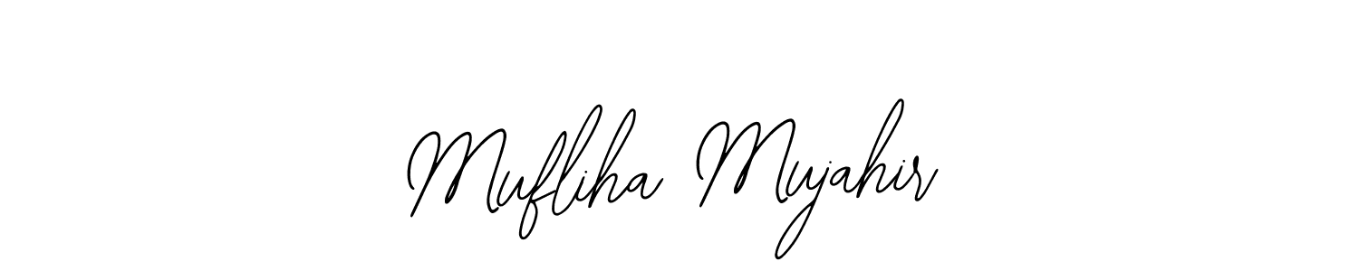 Create a beautiful signature design for name Mufliha Mujahir. With this signature (Bearetta-2O07w) fonts, you can make a handwritten signature for free. Mufliha Mujahir signature style 12 images and pictures png