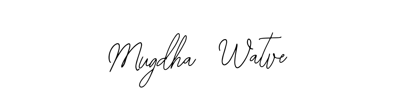 You should practise on your own different ways (Bearetta-2O07w) to write your name (Mugdha  Watve) in signature. don't let someone else do it for you. Mugdha  Watve signature style 12 images and pictures png