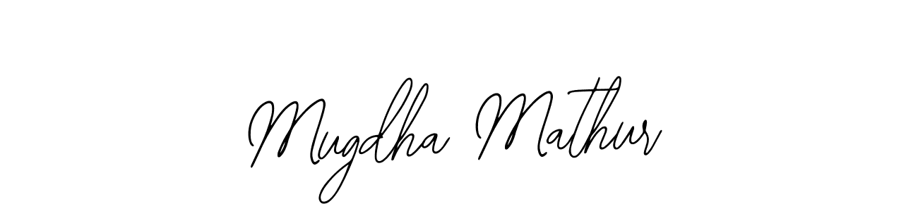 The best way (Bearetta-2O07w) to make a short signature is to pick only two or three words in your name. The name Mugdha Mathur include a total of six letters. For converting this name. Mugdha Mathur signature style 12 images and pictures png