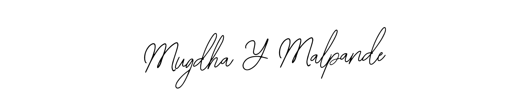 Also You can easily find your signature by using the search form. We will create Mugdha Y Malpande name handwritten signature images for you free of cost using Bearetta-2O07w sign style. Mugdha Y Malpande signature style 12 images and pictures png
