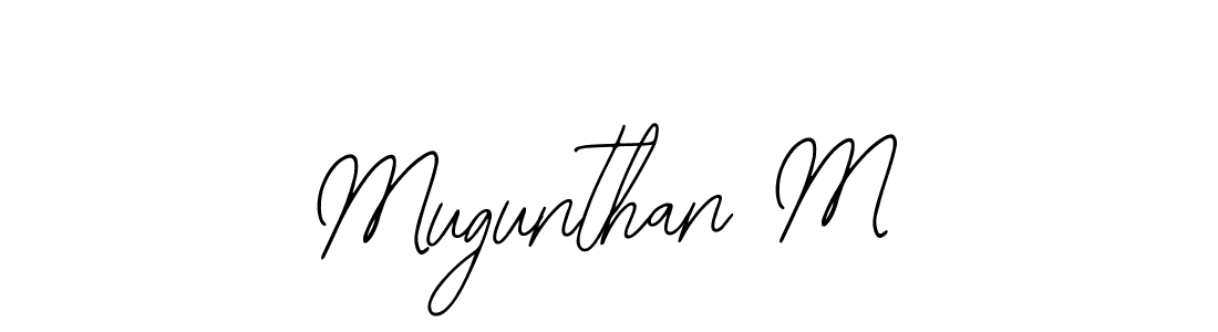 It looks lik you need a new signature style for name Mugunthan M. Design unique handwritten (Bearetta-2O07w) signature with our free signature maker in just a few clicks. Mugunthan M signature style 12 images and pictures png