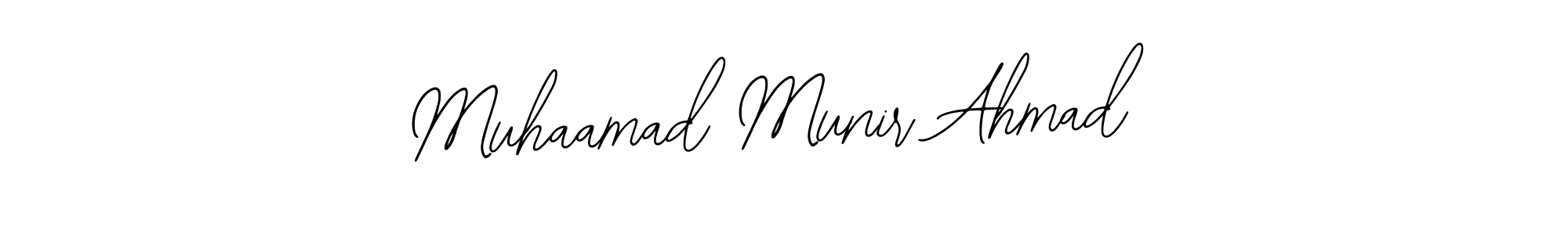 How to make Muhaamad Munir Ahmad name signature. Use Bearetta-2O07w style for creating short signs online. This is the latest handwritten sign. Muhaamad Munir Ahmad signature style 12 images and pictures png