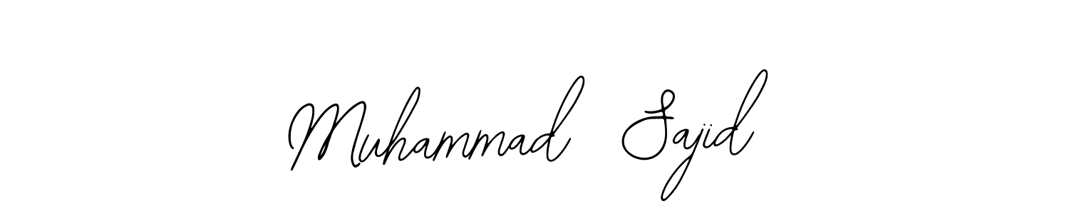 You should practise on your own different ways (Bearetta-2O07w) to write your name (Muhammad  Sajid) in signature. don't let someone else do it for you. Muhammad  Sajid signature style 12 images and pictures png