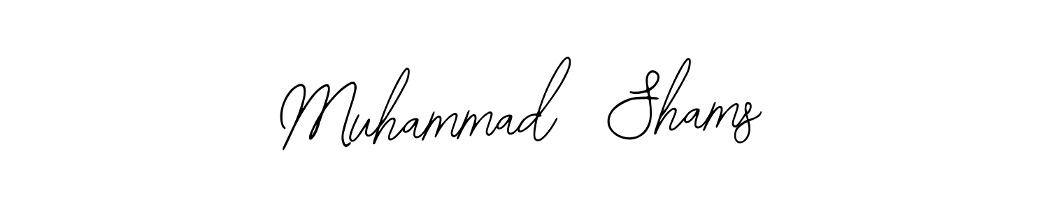 Similarly Bearetta-2O07w is the best handwritten signature design. Signature creator online .You can use it as an online autograph creator for name Muhammad  Shams. Muhammad  Shams signature style 12 images and pictures png