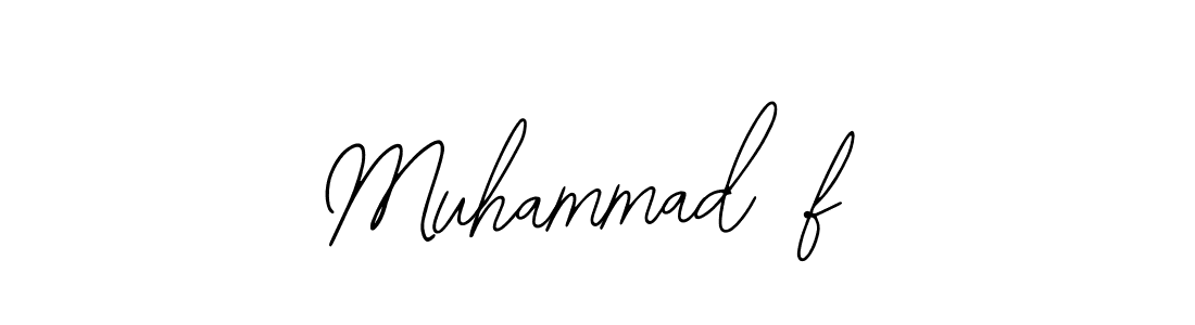 How to make Muhammad .f name signature. Use Bearetta-2O07w style for creating short signs online. This is the latest handwritten sign. Muhammad .f signature style 12 images and pictures png