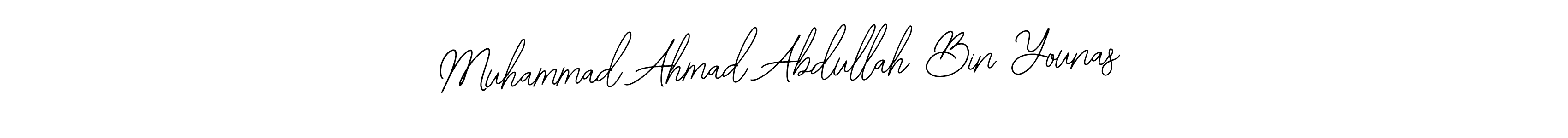 This is the best signature style for the Muhammad Ahmad Abdullah Bin Younas name. Also you like these signature font (Bearetta-2O07w). Mix name signature. Muhammad Ahmad Abdullah Bin Younas signature style 12 images and pictures png