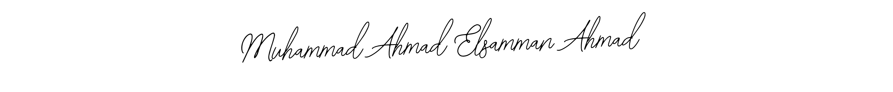 You should practise on your own different ways (Bearetta-2O07w) to write your name (Muhammad Ahmad Elsamman Ahmad) in signature. don't let someone else do it for you. Muhammad Ahmad Elsamman Ahmad signature style 12 images and pictures png