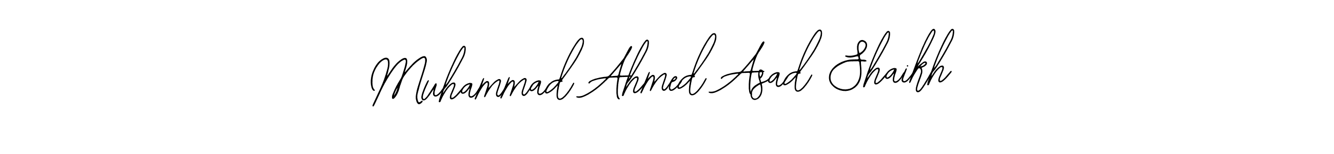 You should practise on your own different ways (Bearetta-2O07w) to write your name (Muhammad Ahmed Asad Shaikh) in signature. don't let someone else do it for you. Muhammad Ahmed Asad Shaikh signature style 12 images and pictures png