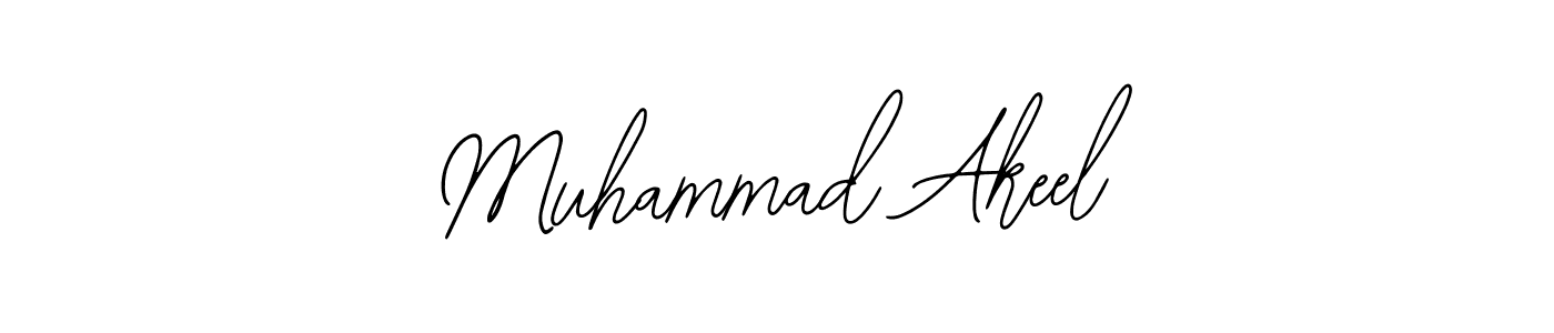 Bearetta-2O07w is a professional signature style that is perfect for those who want to add a touch of class to their signature. It is also a great choice for those who want to make their signature more unique. Get Muhammad Akeel name to fancy signature for free. Muhammad Akeel signature style 12 images and pictures png