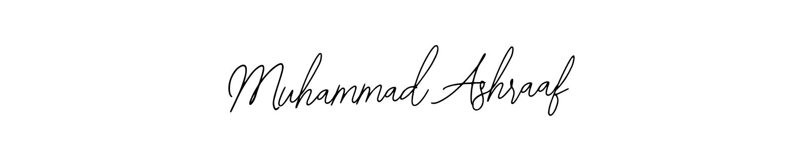 How to make Muhammad Ashraaf name signature. Use Bearetta-2O07w style for creating short signs online. This is the latest handwritten sign. Muhammad Ashraaf signature style 12 images and pictures png