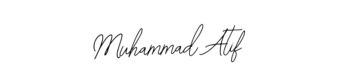 The best way (Bearetta-2O07w) to make a short signature is to pick only two or three words in your name. The name Muhammad Atif include a total of six letters. For converting this name. Muhammad Atif signature style 12 images and pictures png