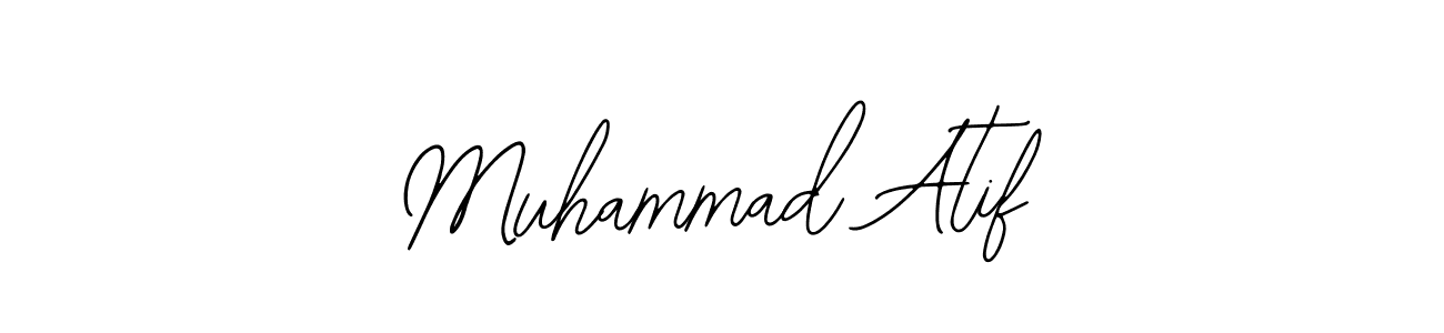 The best way (Bearetta-2O07w) to make a short signature is to pick only two or three words in your name. The name Muhammad Atif include a total of six letters. For converting this name. Muhammad Atif signature style 12 images and pictures png