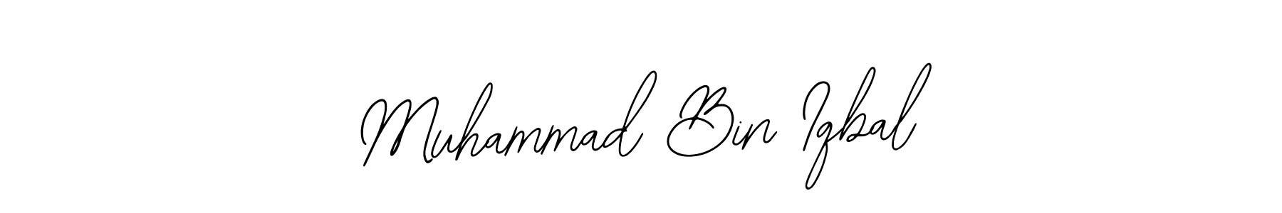 Use a signature maker to create a handwritten signature online. With this signature software, you can design (Bearetta-2O07w) your own signature for name Muhammad Bin Iqbal. Muhammad Bin Iqbal signature style 12 images and pictures png