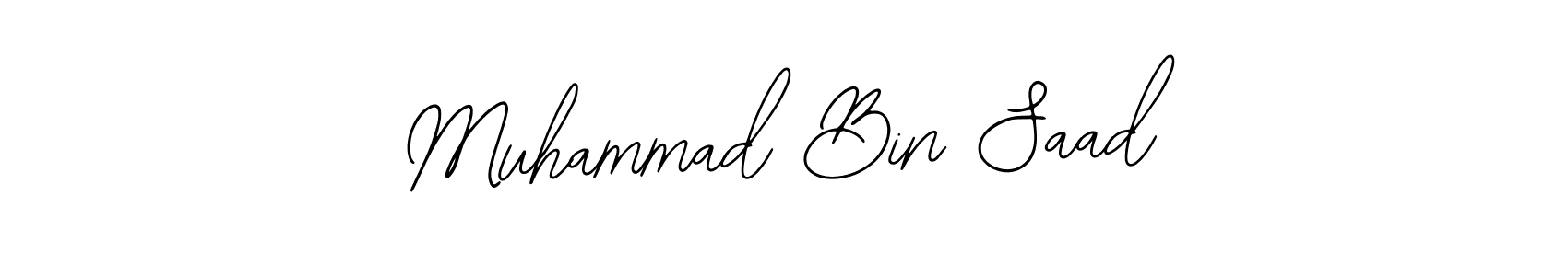 How to make Muhammad Bin Saad name signature. Use Bearetta-2O07w style for creating short signs online. This is the latest handwritten sign. Muhammad Bin Saad signature style 12 images and pictures png