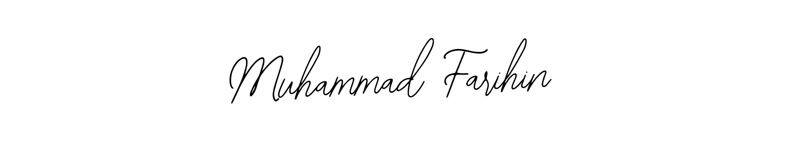 Also You can easily find your signature by using the search form. We will create Muhammad Farihin name handwritten signature images for you free of cost using Bearetta-2O07w sign style. Muhammad Farihin signature style 12 images and pictures png