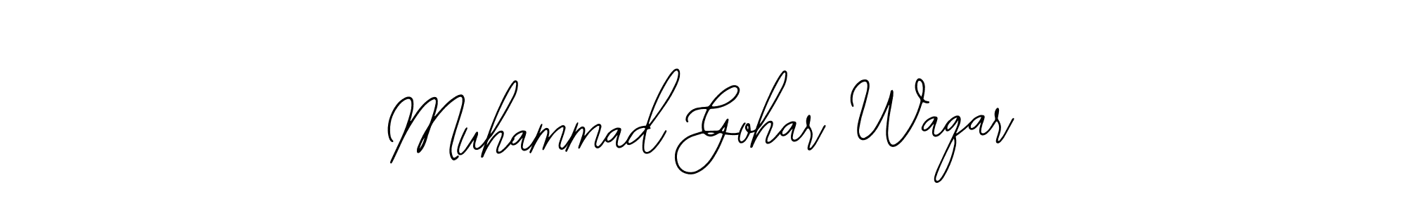 Design your own signature with our free online signature maker. With this signature software, you can create a handwritten (Bearetta-2O07w) signature for name Muhammad Gohar Waqar. Muhammad Gohar Waqar signature style 12 images and pictures png