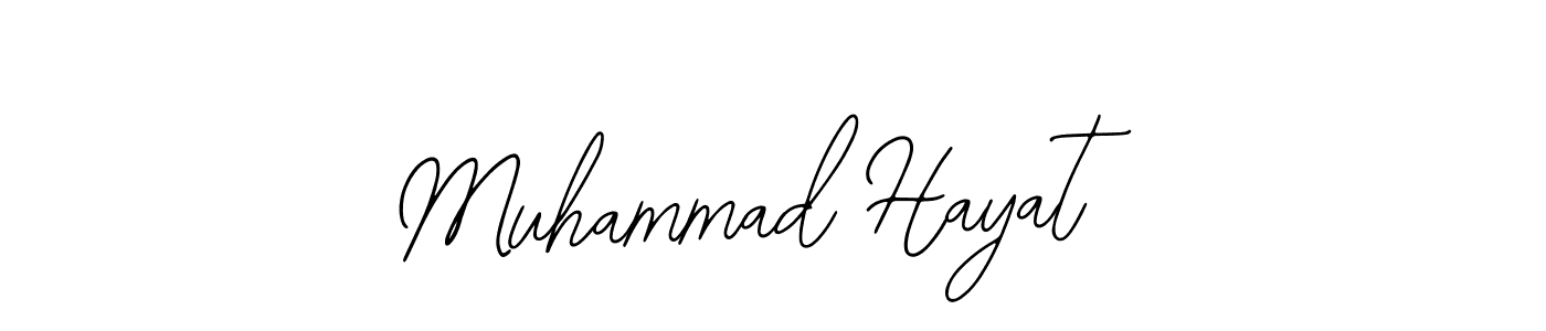 Use a signature maker to create a handwritten signature online. With this signature software, you can design (Bearetta-2O07w) your own signature for name Muhammad Hayat. Muhammad Hayat signature style 12 images and pictures png