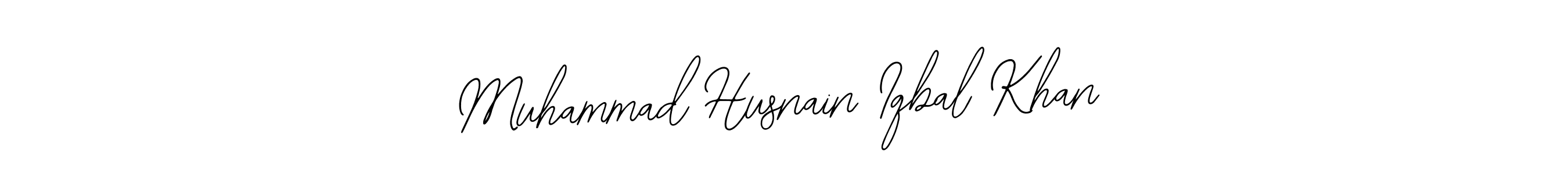 How to make Muhammad Husnain Iqbal Khan name signature. Use Bearetta-2O07w style for creating short signs online. This is the latest handwritten sign. Muhammad Husnain Iqbal Khan signature style 12 images and pictures png