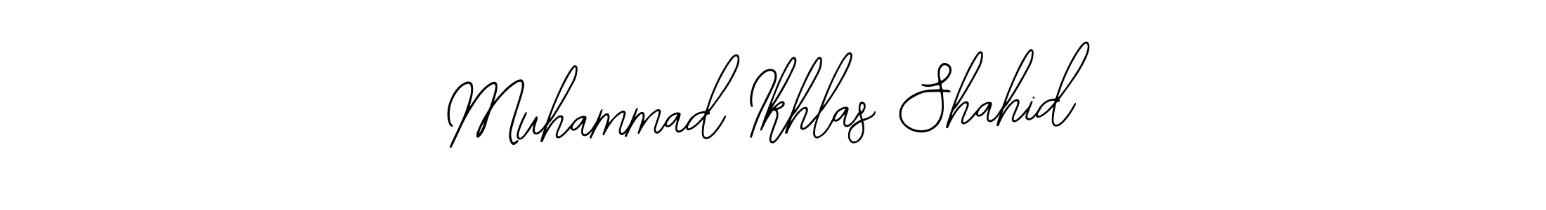 Design your own signature with our free online signature maker. With this signature software, you can create a handwritten (Bearetta-2O07w) signature for name Muhammad Ikhlas Shahid. Muhammad Ikhlas Shahid signature style 12 images and pictures png