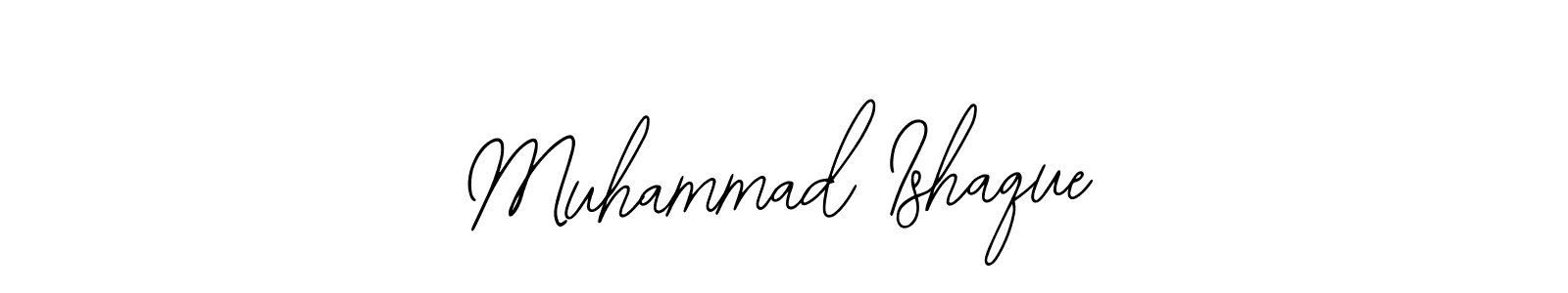 Bearetta-2O07w is a professional signature style that is perfect for those who want to add a touch of class to their signature. It is also a great choice for those who want to make their signature more unique. Get Muhammad Ishaque name to fancy signature for free. Muhammad Ishaque signature style 12 images and pictures png