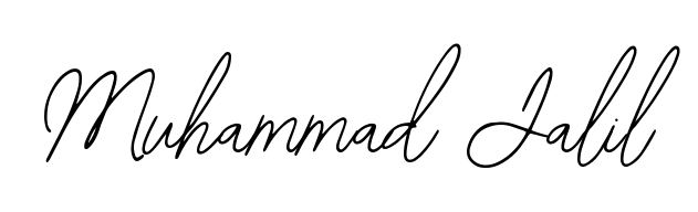 A dynamic signature style for Muhammad Jalil using Bearetta-2O07w script. Designed to look authentic, handwritten, and professional. Muhammad Jalil signature style 12 images and pictures png