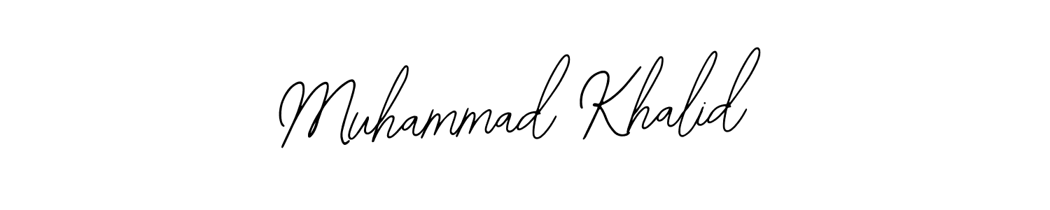 Bearetta-2O07w is a professional signature style that is perfect for those who want to add a touch of class to their signature. It is also a great choice for those who want to make their signature more unique. Get Muhammad Khalid name to fancy signature for free. Muhammad Khalid signature style 12 images and pictures png