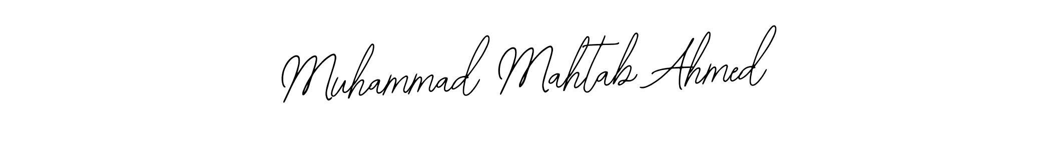 The best way (Bearetta-2O07w) to make a short signature is to pick only two or three words in your name. The name Muhammad Mahtab Ahmed include a total of six letters. For converting this name. Muhammad Mahtab Ahmed signature style 12 images and pictures png