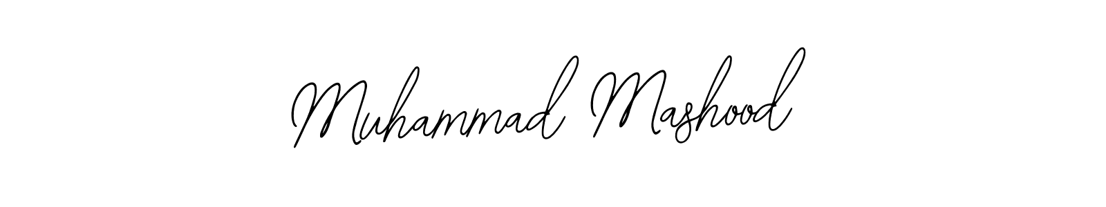 Use a signature maker to create a handwritten signature online. With this signature software, you can design (Bearetta-2O07w) your own signature for name Muhammad Mashood. Muhammad Mashood signature style 12 images and pictures png