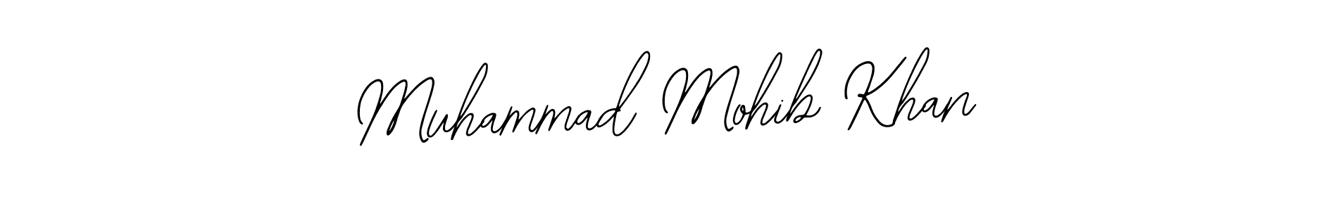 How to make Muhammad Mohib Khan name signature. Use Bearetta-2O07w style for creating short signs online. This is the latest handwritten sign. Muhammad Mohib Khan signature style 12 images and pictures png