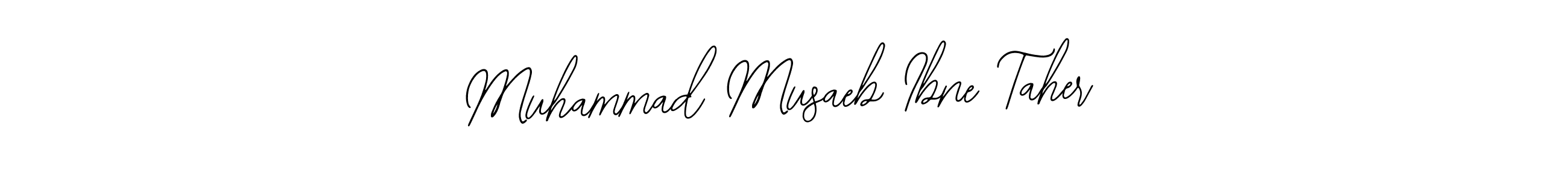 You should practise on your own different ways (Bearetta-2O07w) to write your name (Muhammad Musaeb Ibne Taher) in signature. don't let someone else do it for you. Muhammad Musaeb Ibne Taher signature style 12 images and pictures png