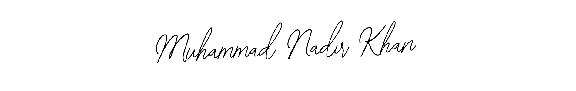 The best way (Bearetta-2O07w) to make a short signature is to pick only two or three words in your name. The name Muhammad Nadir Khan include a total of six letters. For converting this name. Muhammad Nadir Khan signature style 12 images and pictures png