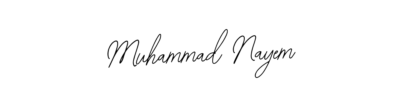 if you are searching for the best signature style for your name Muhammad Nayem. so please give up your signature search. here we have designed multiple signature styles  using Bearetta-2O07w. Muhammad Nayem signature style 12 images and pictures png