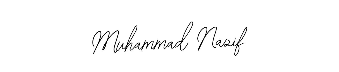 How to make Muhammad Nazif name signature. Use Bearetta-2O07w style for creating short signs online. This is the latest handwritten sign. Muhammad Nazif signature style 12 images and pictures png