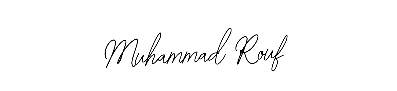 The best way (Bearetta-2O07w) to make a short signature is to pick only two or three words in your name. The name Muhammad Rouf include a total of six letters. For converting this name. Muhammad Rouf signature style 12 images and pictures png