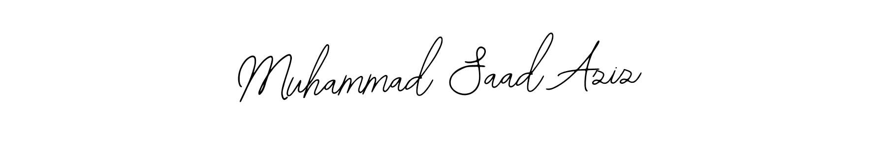Make a short Muhammad Saad Aziz signature style. Manage your documents anywhere anytime using Bearetta-2O07w. Create and add eSignatures, submit forms, share and send files easily. Muhammad Saad Aziz signature style 12 images and pictures png